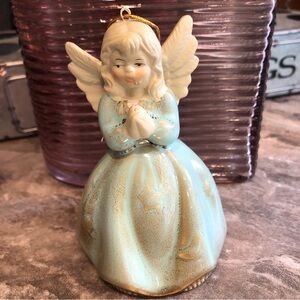 Vintage Angel Bells Christmas Ornaments Set of 2